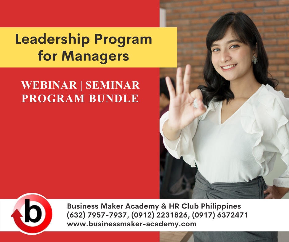 Leadership for Managers Webinar and Seminar Training Program Bundle by Businessmaker Academy Philippines